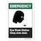 Signmission ANSI Emergency, Decal, 10" x 7", Landscape, Eye Wash Station Keep, Eye Wash Station Keep OS-ES-D-710-L-19905 - alternate 1